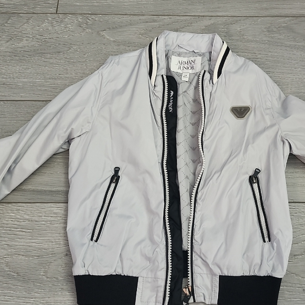 Armani Junior Light Gray Kids Jacket